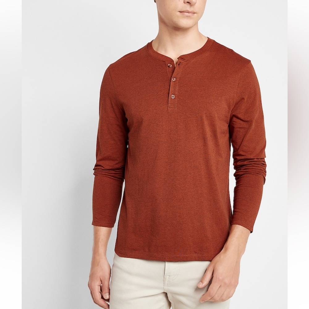 Express Long Sleeve Jersey Henley NWT